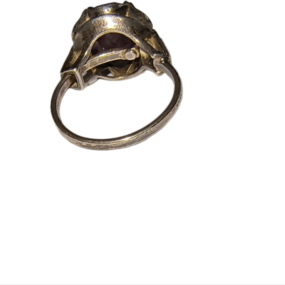 Sarah Coventry Vintage Sterling Silver February Purple Birthstone  Ring - Picture 4 of 10